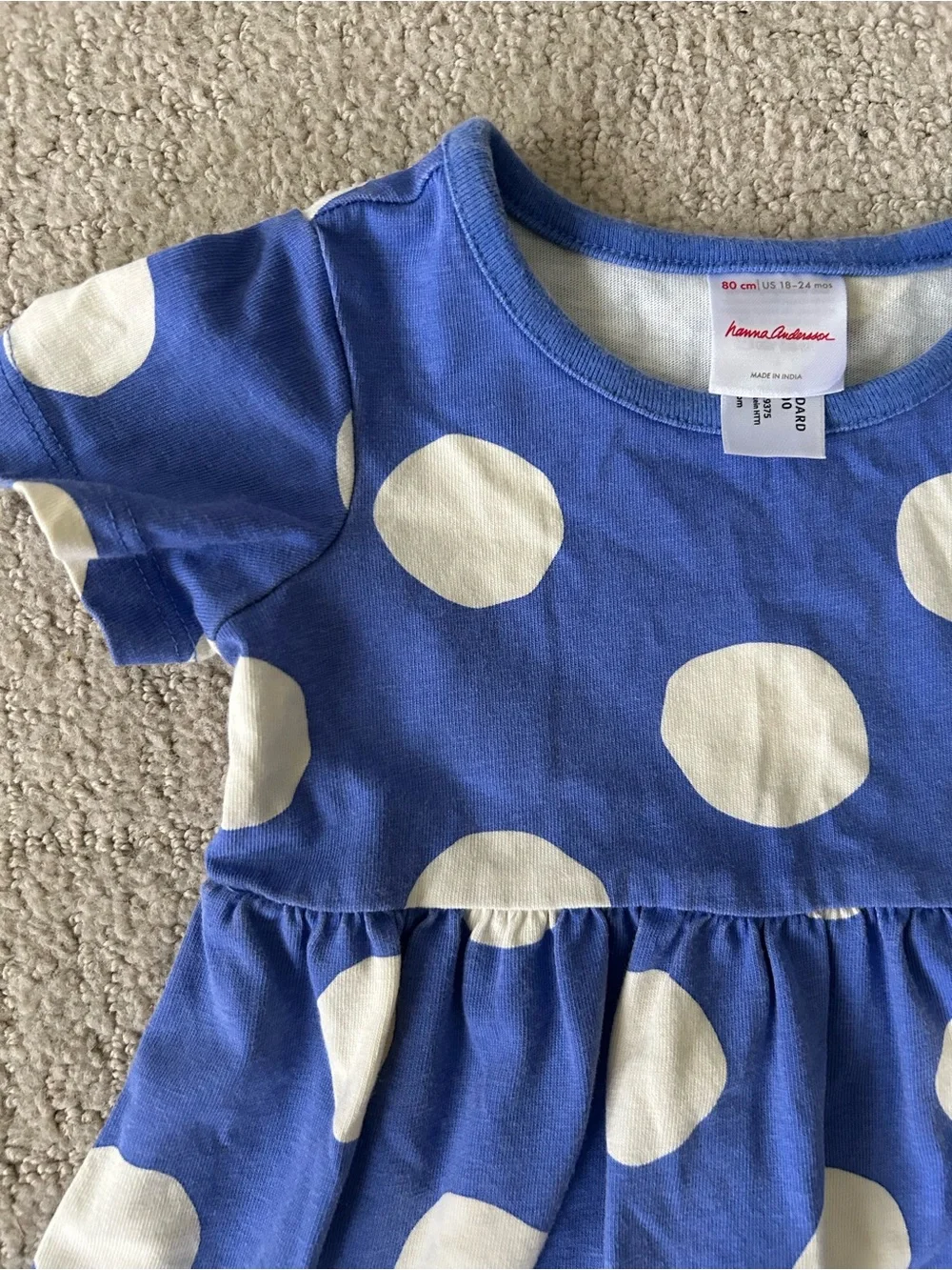 Hanna Andersson girls polka dot print dress cotton summer